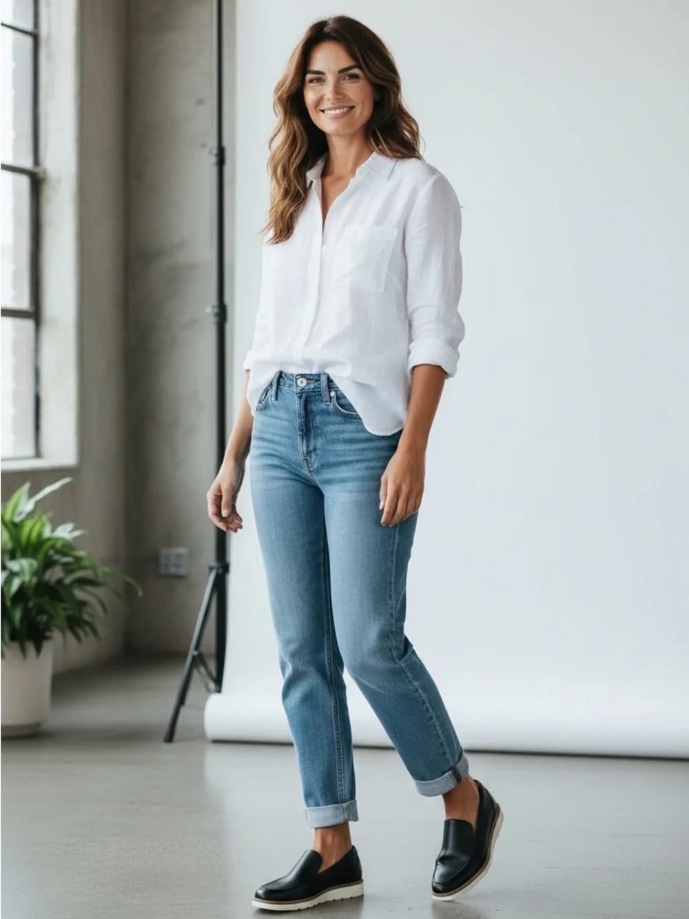 Cole Haan Black Leather Slip-On Loafers with Tan Welt